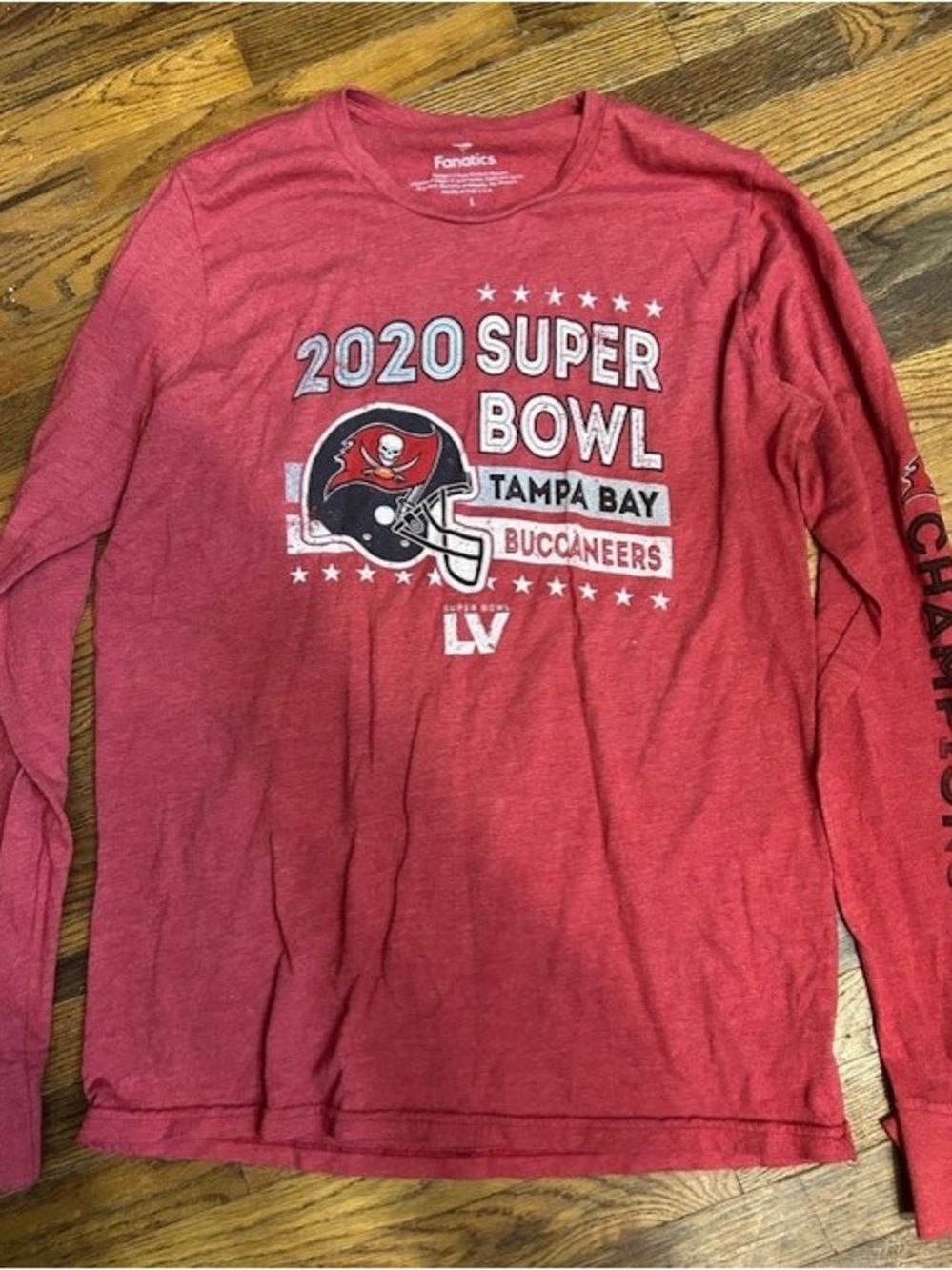 Fanatics Red Tampa Bay Buccaneers 2020 Super Bowl Long Sleeve Tee - Kids